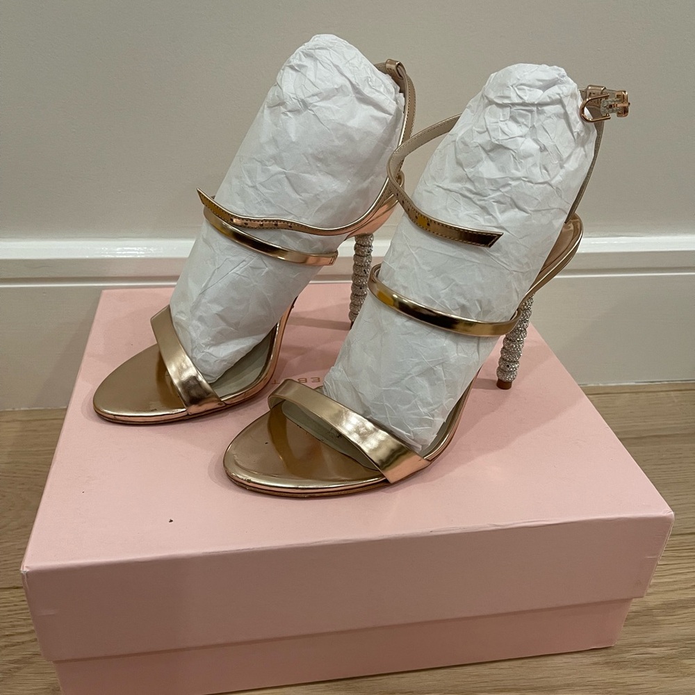 Sophia Webster Gold Strappy Heels